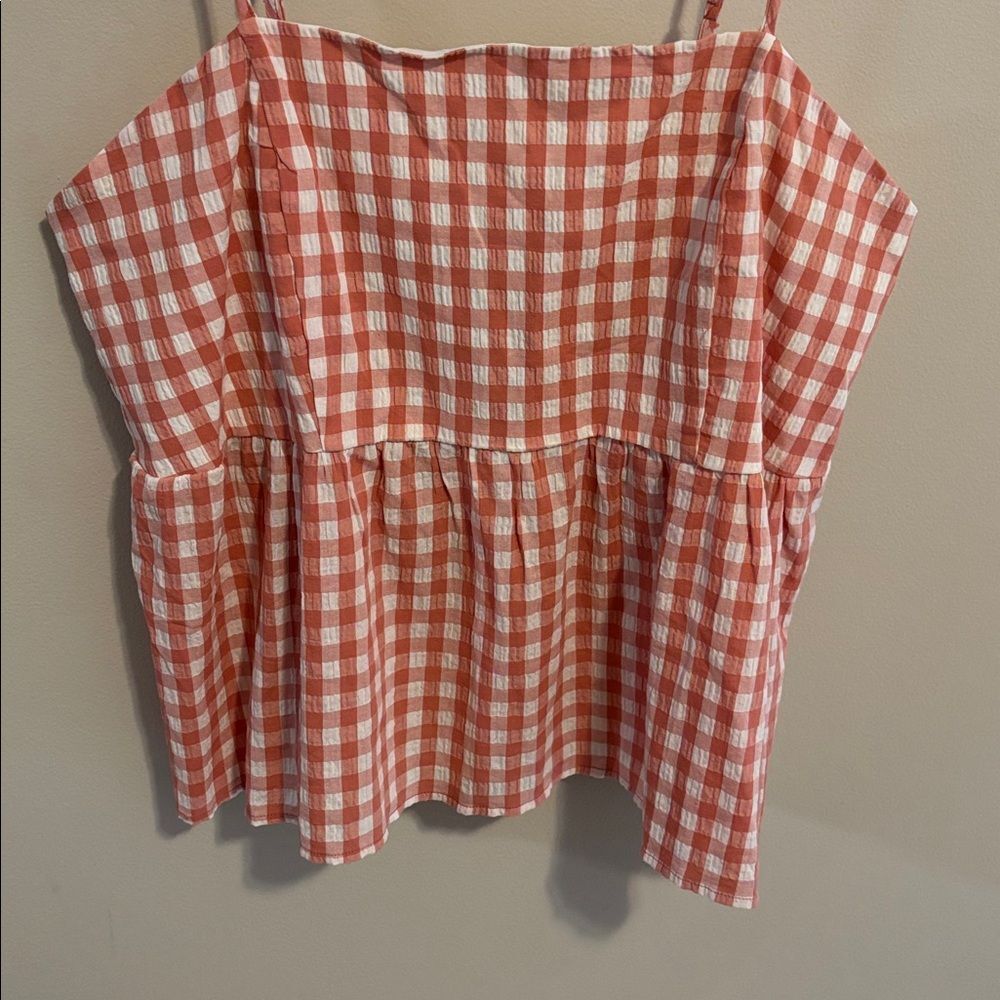 wild fable Pink Gingham Smocked Cami Top - Picture 3 of 7